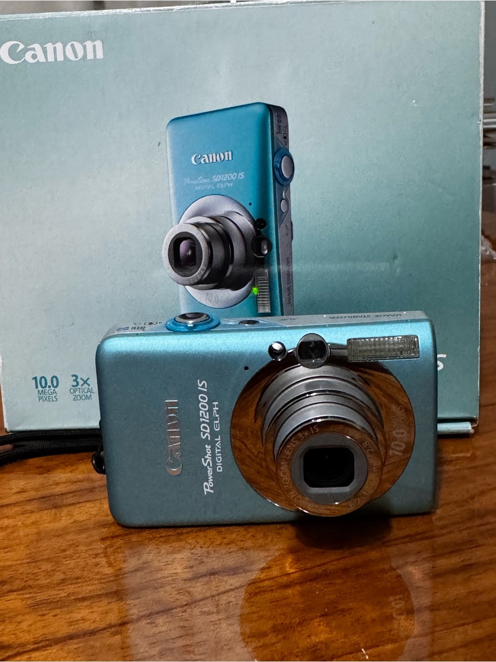 Canon PowerShot SD1200 IS Teal Blue Compact Digital Camera